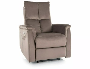 Fotoliu recliner cu functie de masaj Neptun M velvet cappuccino Blu38 - Img 3