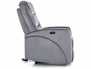 Fotoliu recliner Kronos velvet gri Blu14 - Img 4
