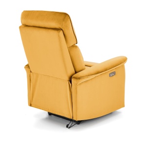Fotoliu recliner Semir velvet mustariu H108 cm - Img 8