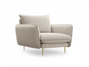 Fotoliu tapitat Vienna picioare gold – L95 x l92 x h95 cm - Img 3