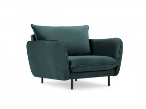Fotoliu tapitat Vienna velvet/picioare negre – L95 x l92 x h95 cm - Img 5