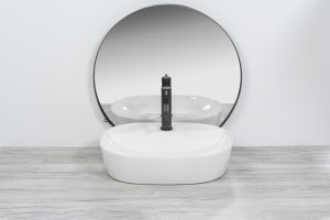 Lavoar Carina alb ceramica sanitara - 50 cm - Img 3