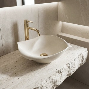 Lavoar ceramic pentru blat REA HM-35B Handmade ART - Img 5