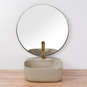 Lavoar Luiza gri ceramica sanitara - 42 cm - Img 5