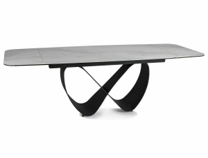 Masa extensibila Infinity Ceramic Nature Cloud alb/negru L160-240xl95 cm
