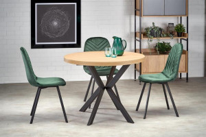 Masa extensibila Peroni stejar auriu/negru – L100-250 cm - Img 6