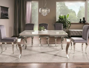 Masa Prince Ceramic Calacatta alb/crom L180xl90 cm - Img 9
