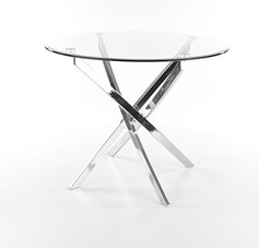 Masa rotunda Agis transparent/argintiu ø90/h72 cm - Img 1
