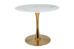Masa rotunda Espero alb/auriu ø90/h75 cm - Img 1