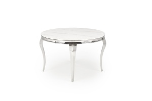 Masa rotunda Reginald marmura alba/argintiu ø120 cm - Img 12
