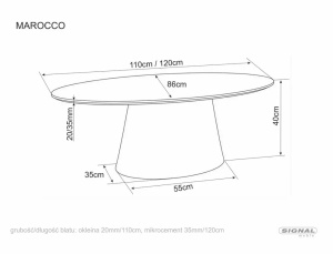 Măsuță de cafea Marocco ecru L120 x l60 cm - Img 2
