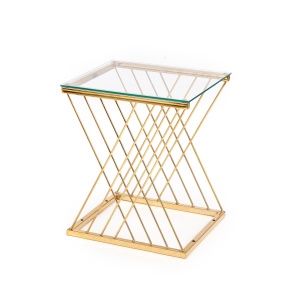 Masuta de cafea Nancy transparent/auriu L45 cm - Img 2
