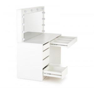 Masuta de toaleta cu oglinda si LED Hollywood XL – Alb - Img 3