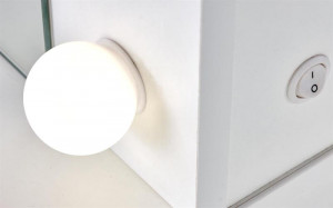Masuta de toaleta cu oglinda si LED Hollywood XL – Alb - Img 8
