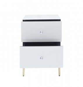 Noptiera Milan alb/silver – H78 cm - Img 2