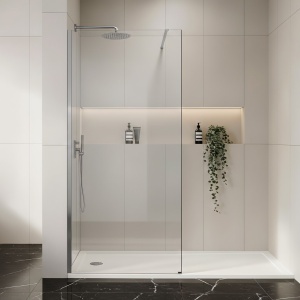 Paravan de dus Rea Flexi Transparent / Chrome 70 - Img 4