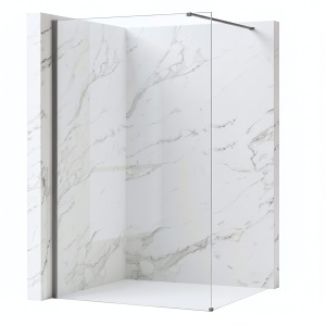 Paravan de dus Rea Flexi Transparent / Titan 140