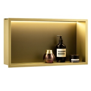 RAFT BAIE INCASTRAT PERETE LED 30x60 brush gold - Img 4
