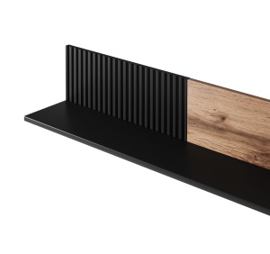 Raft Random P1 stejar wotan/negru - L150 x A20 x h25 cm - Img 6