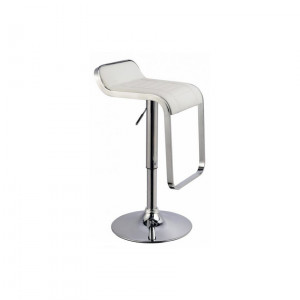 Scaun bar tapitat C-621 alb - H 68 cm