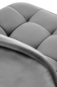 Scaun de bar H120 velvet gri/gold - Img 7