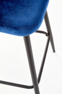 Scaun de bar H96 velvet albastru - Img 8
