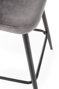 Scaun de bar H96 velvet gri - Img 14
