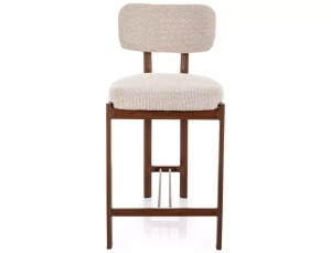 Scaun de bar Misaki H-2 bej deschis 255 / nuc