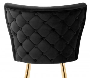Scaun de bar Modena negru picioare gold - H70 cm - Img 2