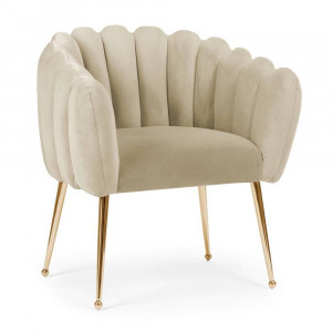 Scaun Lili bej/gold – H81 cm