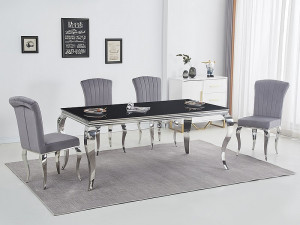 Scaun Prince velvet gri - H100 cm - Img 6