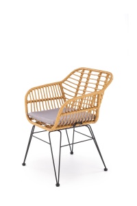 Scaun rattan K541 natur/gri - Img 4