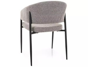 Scaun tapițat Akita 232 gri / negru mat - Img 3