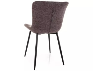 Scaun tapițat Julia Brego cappuccino 40 / negru mat - Img 3
