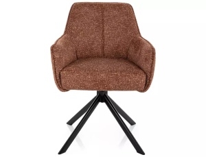 Scaun tapițat Notti Leo camel 35 / negru mat