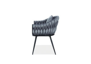 Scaun tapitat Nuvo Velvet – Gri - Img 2