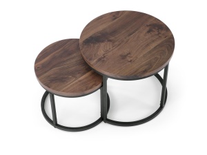 Set 2 mese de cafea Oreo nuc/negru – d43-53 x h35-45 cm - Img 12
