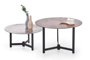 Set 2 mese de cafea Twins - d 70-60 x h 43-30 cm - Img 6