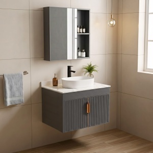 Set de mobilier de baie cu blat Modo 60cm Grey - Img 3