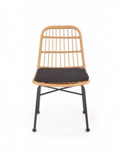 Set masa extensibila Greg L124-168 cm + 4 scaune K401 ratan natural/negru - Img 17