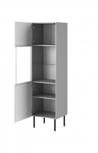 Vitrina Asensio W-1 gri deschis/negru L50 cm - Img 3