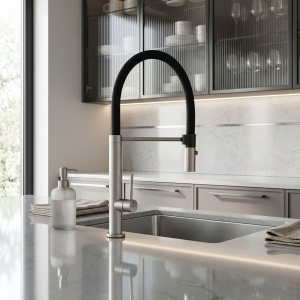 Baterie de bucătărie Rea Viera Auriu nickel brush - Img 2