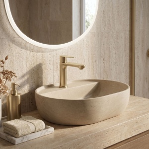 Baterie pentru baie Rea Logan Brush Gold - Img 2