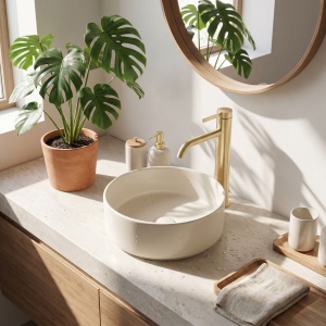 Baterie pentru baie Rea Rivo Brush Gold - Img 4
