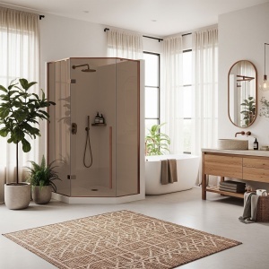 Cabina de dus DIAMOND 90x90 cm COPPER BRUSH - Img 2