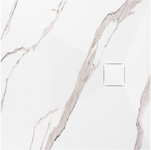Cadita de dus Magnum Carrara alba 90x90