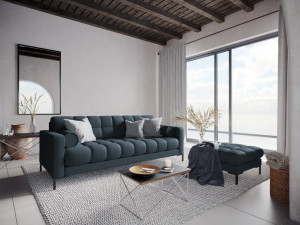 Canapea Bali 4 locuri picioare negre Meg361– L217 x l92 x h75 - Img 4