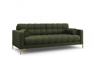 Canapea Bali 4 locuri stofa/picioare gold L217 cm - Img 10