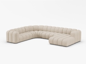 Canapea panoramica Lupine boucle Baloo L370 cm - Img 3