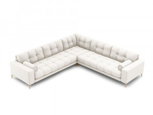 Coltar 6 locuri Bali tapitat/picioare gold – L256 x l256 x h75 - Img 5
